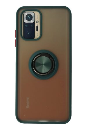 Xiaomi Redmi Note 10 Kılıf Montreal Yüzüklü Silikon Kapak - Yeşil-(5796)