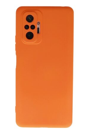 Xiaomi Redmi Note 10 Pro Kılıf Nano içi Kadife Silikon - Turuncu-(5796)