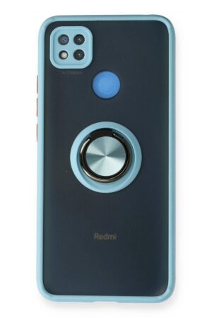 Xiaomi Redmi 9C Kılıf Montreal Yüzüklü Silikon Kapak - Buz Mavi-(5796)