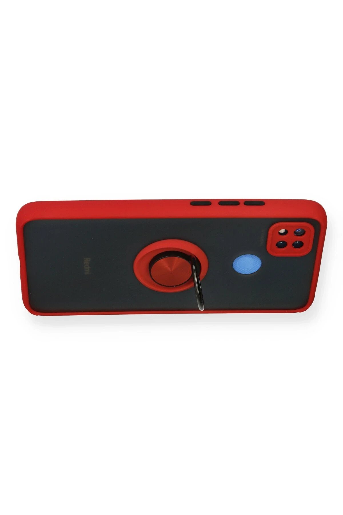 Xiaomi Redmi 9C Kılıf Montreal Yüzüklü Silikon Kapak - Kırmızı-(5796) - Görsel 3