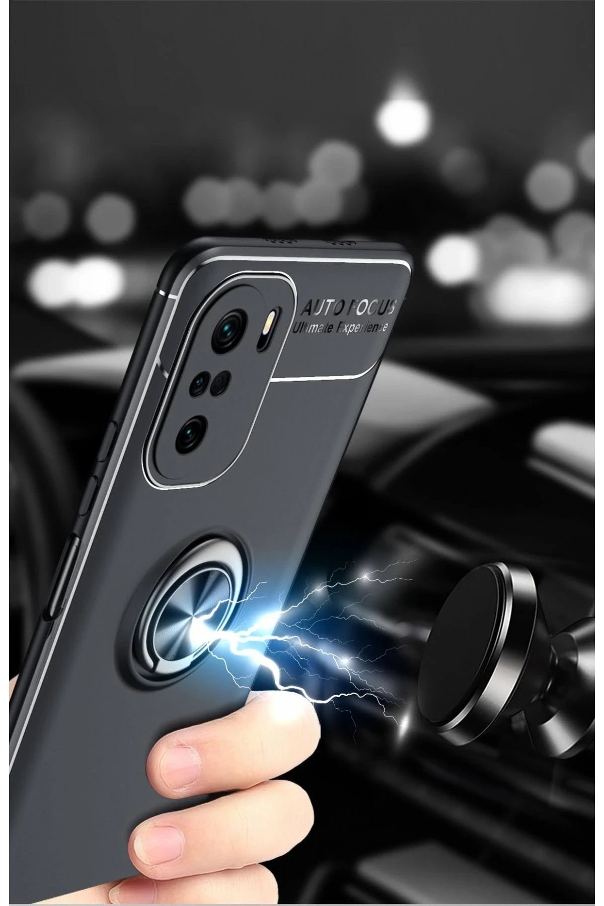 Xiaomi Poco F3 Kılıf Range Yüzüklü Silikon - Kırmızı-(5796) - Görsel 2