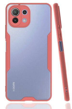 Xiaomi Mİ 11 Lite Kılıf Platin Silikon - Pembe-(5796)