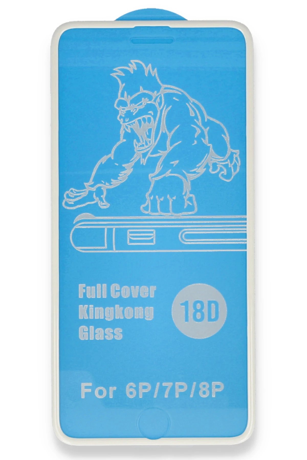 iPhone 6 Plus 18D Cam Ekran Koruyucu - Beyaz-(5796) - Görsel 2