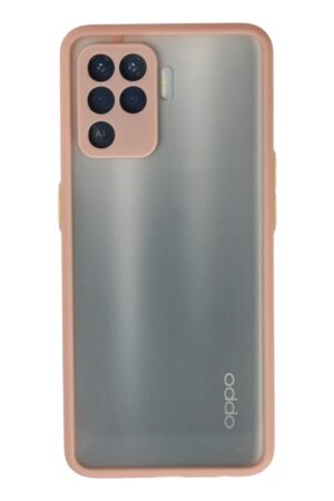 Oppo Reno 5 Lite Kılıf Montreal Silikon Kapak - Pembe-(5796)