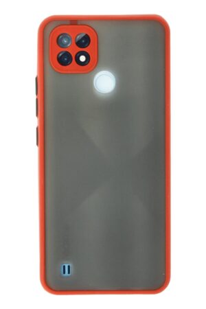 Realme C21 Kılıf Montreal Silikon Kapak - Kırmızı-(5796)