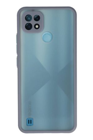 Realme C21 Kılıf Montreal Silikon Kapak - Gri-(5796)