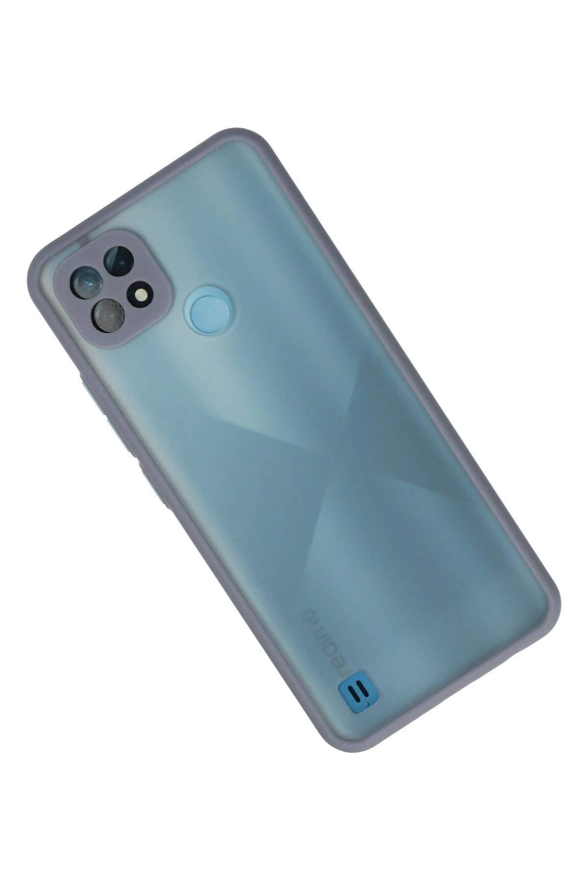 Realme C21 Kılıf Montreal Silikon Kapak - Gri-(5796) - Görsel 2