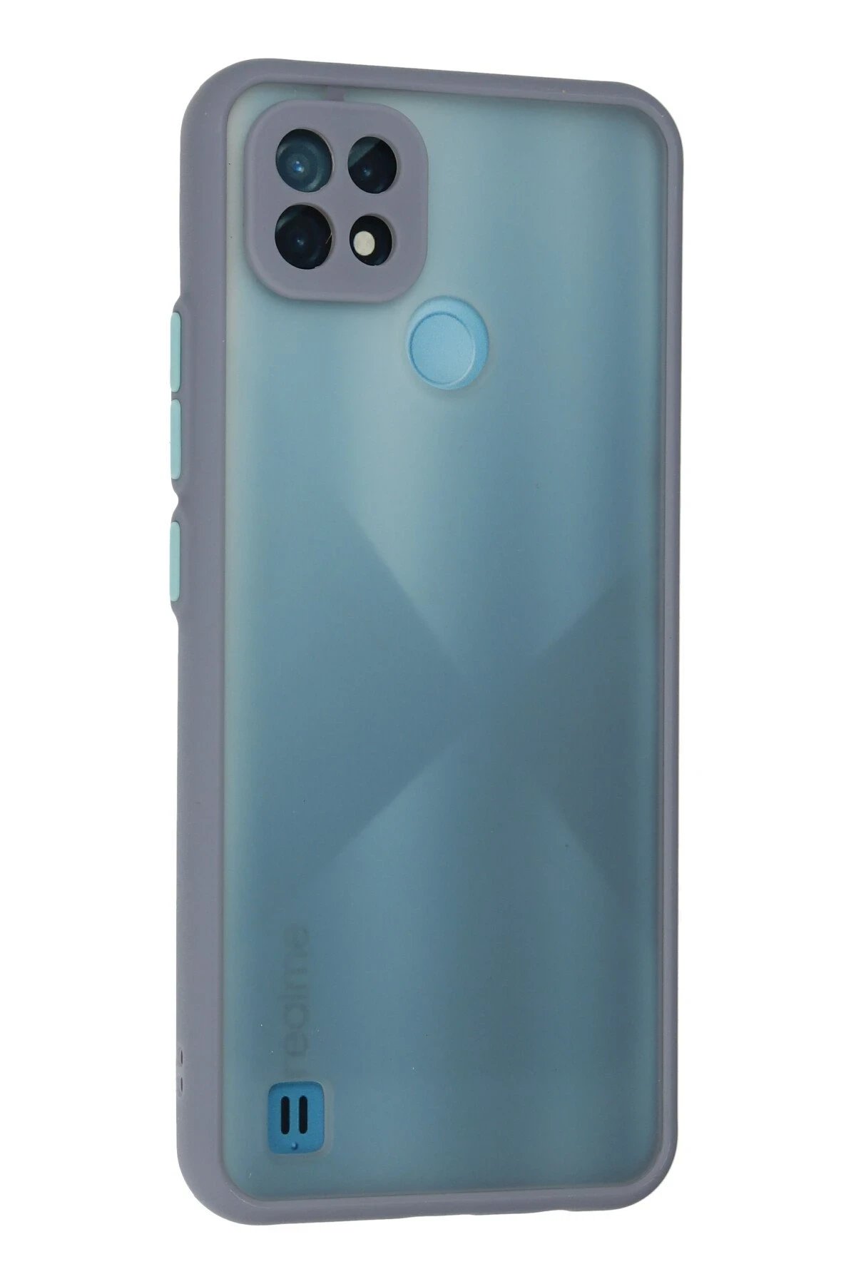Realme C21 Kılıf Montreal Silikon Kapak - Gri-(5796) - Görsel 3