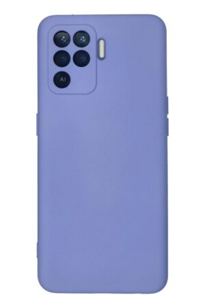 Oppo Reno 5 Lite Kılıf Nano içi Kadife Silikon - Lila-(5796)