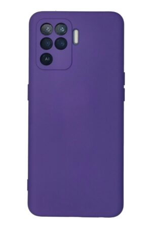 Oppo Reno 5 Lite Kılıf Nano içi Kadife Silikon - Mor-(5796)