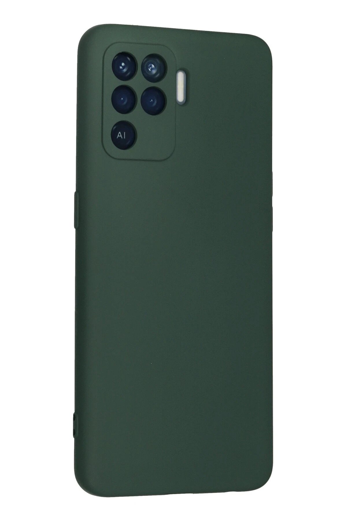 Oppo Reno 5 Lite Kılıf Nano içi Kadife Silikon - Koyu Yeşil-(5796) - Görsel 2