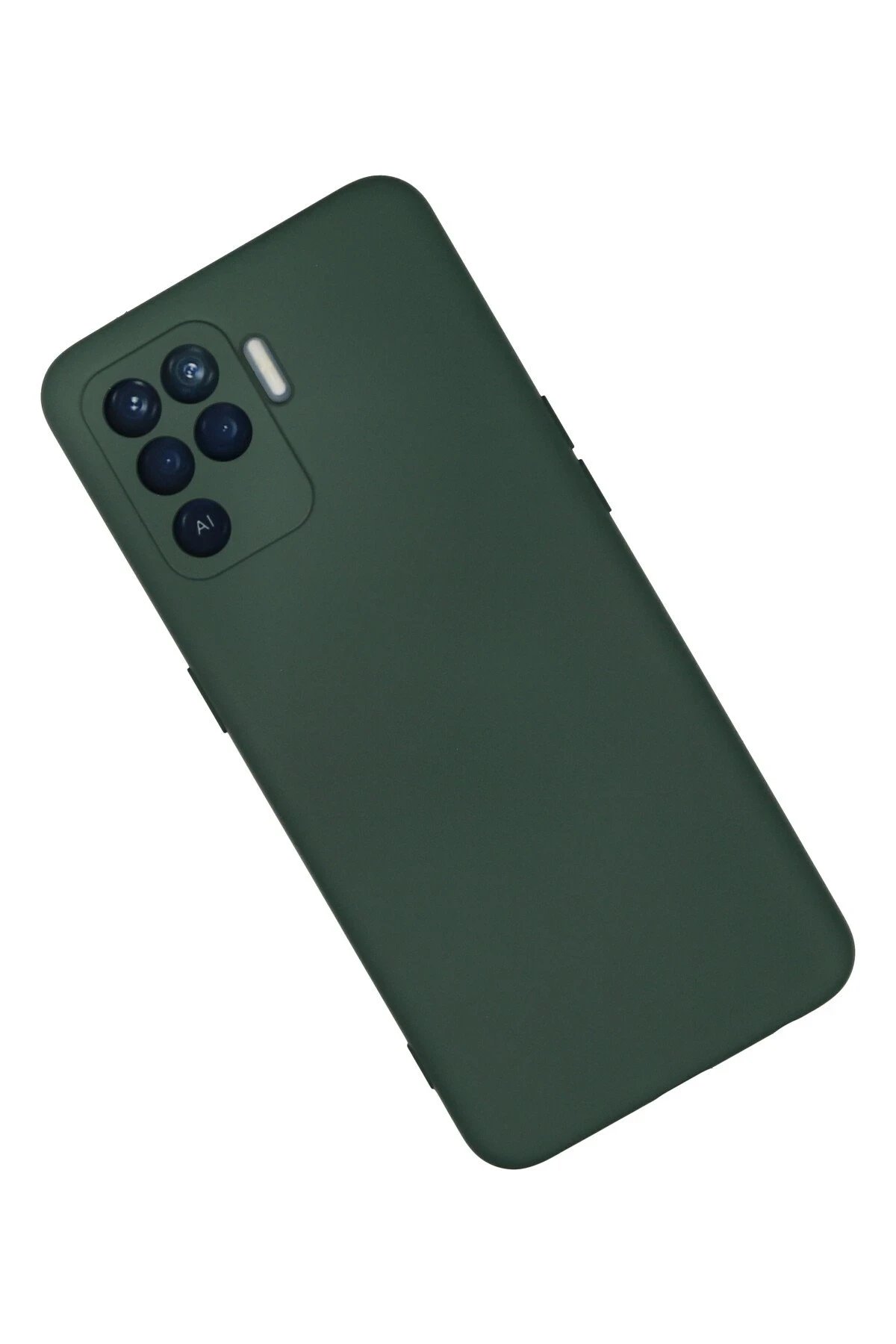 Oppo Reno 5 Lite Kılıf Nano içi Kadife Silikon - Koyu Yeşil-(5796) - Görsel 3