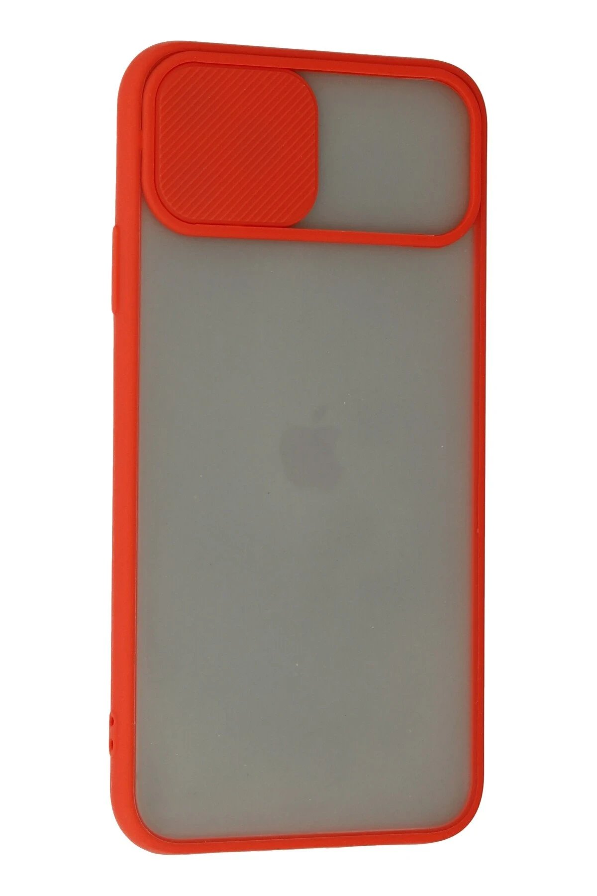 iPhone 11 Pro Max Kılıf Palm Buzlu Kamera Sürgülü Silikon - Kırmızı-(5796) - Görsel 3