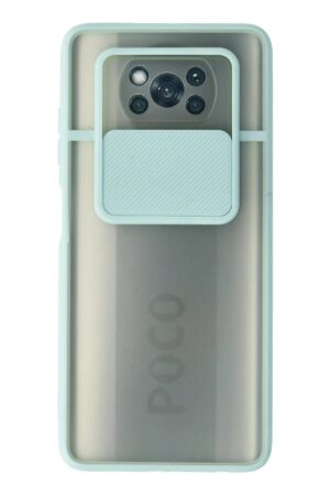 Xiaomi Pocophone X3 Kılıf Palm Buzlu Kamera Sürgülü Silikon uaz-(5796)