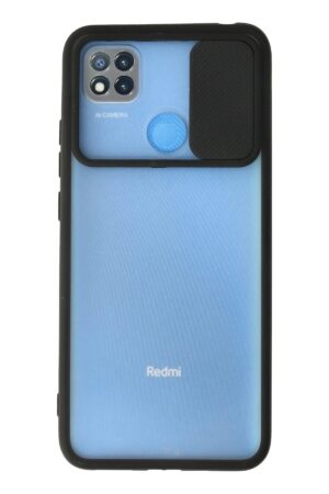 Xiaomi Redmi 9C Kılıf Palm Buzlu Kamera Sürgülü Silikon - Siyah-(5796)