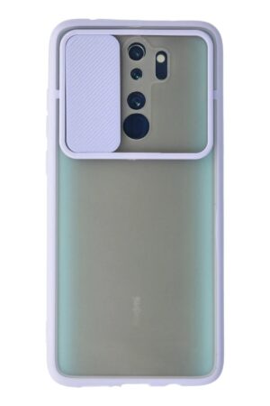 Xiaomi Redmi Note 8 Pro Kılıf Palm Buzlu Kamera Sürgülü Silikon - Lila-(5796)