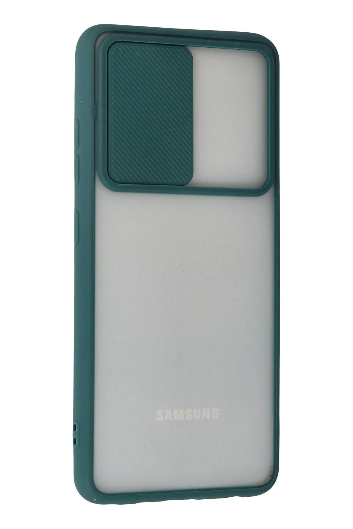 Samsung Galaxy A72 Kılıf Palm Buzlu Kamera Sürgülü Silikon - Yeşil-(5796) - Görsel 3