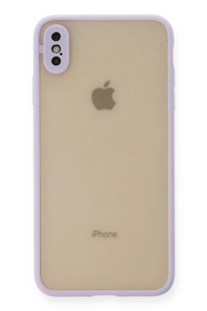 iPhone XS Max Kılıf Montreal Silikon Kapak - Mor-(5796)