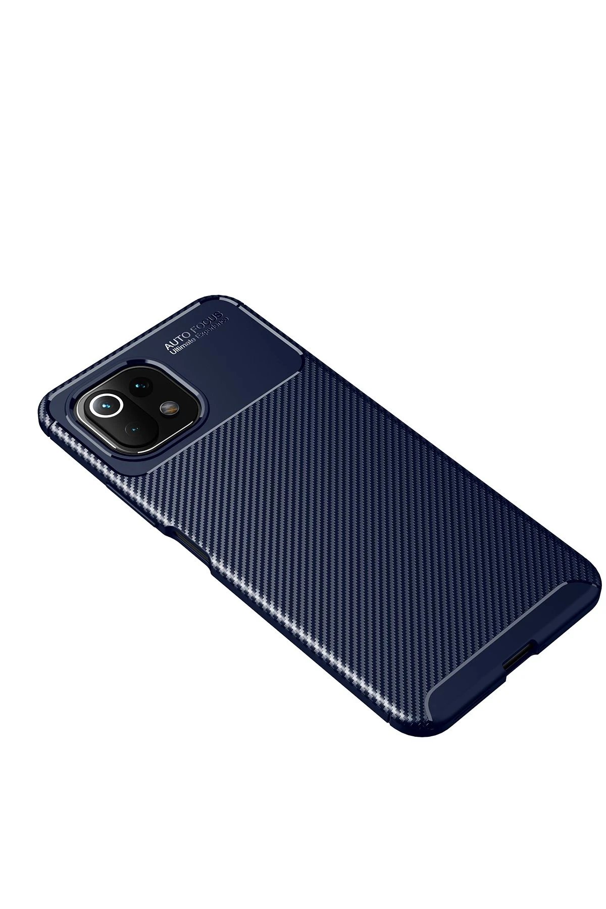 Xiaomi Mİ 11 Lite Kılıf Auto Focus Karbon Kapak - Lacivert-(5796) - Görsel 4