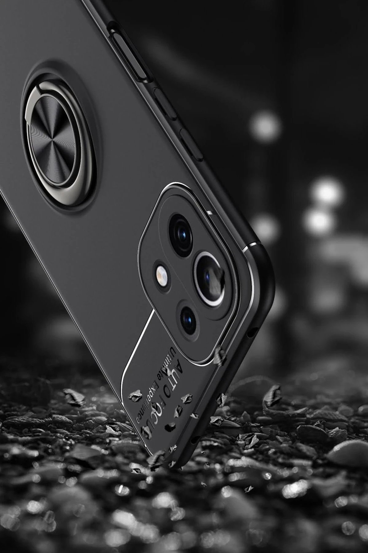 Xiaomi Mİ 11 Lite Kılıf Range Yüzüklü Silikon - Kırmızı-(5796) - Görsel 3