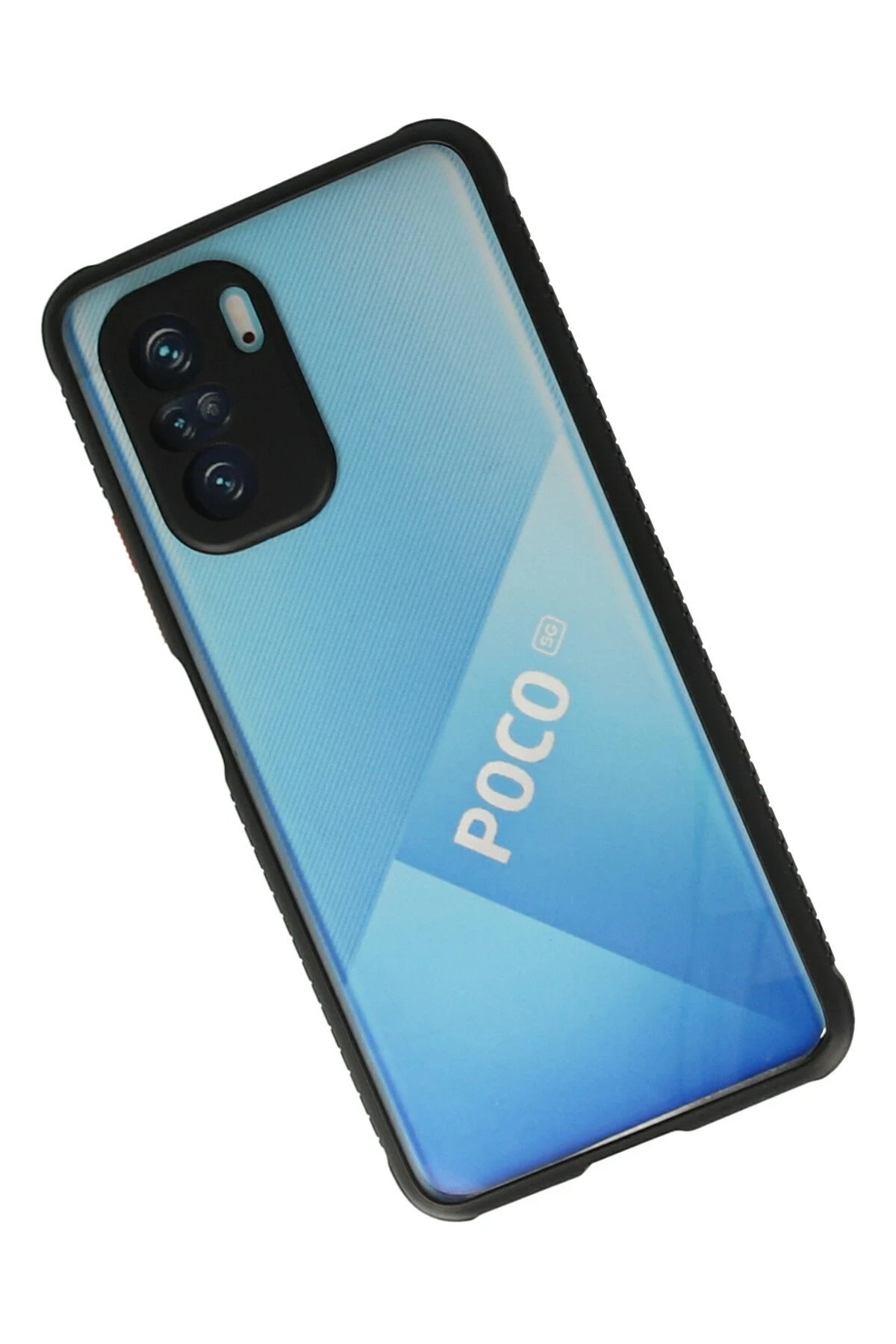 Xiaomi Poco F3 Kılıf Miami Şeffaf Silikon - Siyah-(5796) - Görsel 2