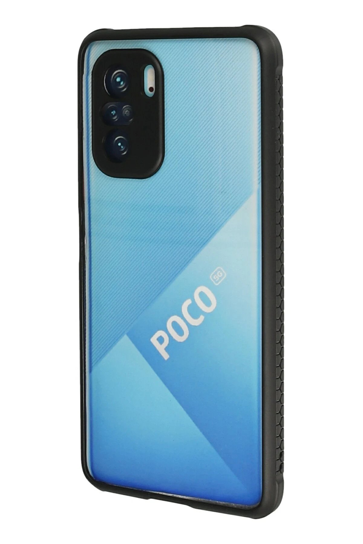 Xiaomi Poco F3 Kılıf Miami Şeffaf Silikon - Siyah-(5796) - Görsel 3