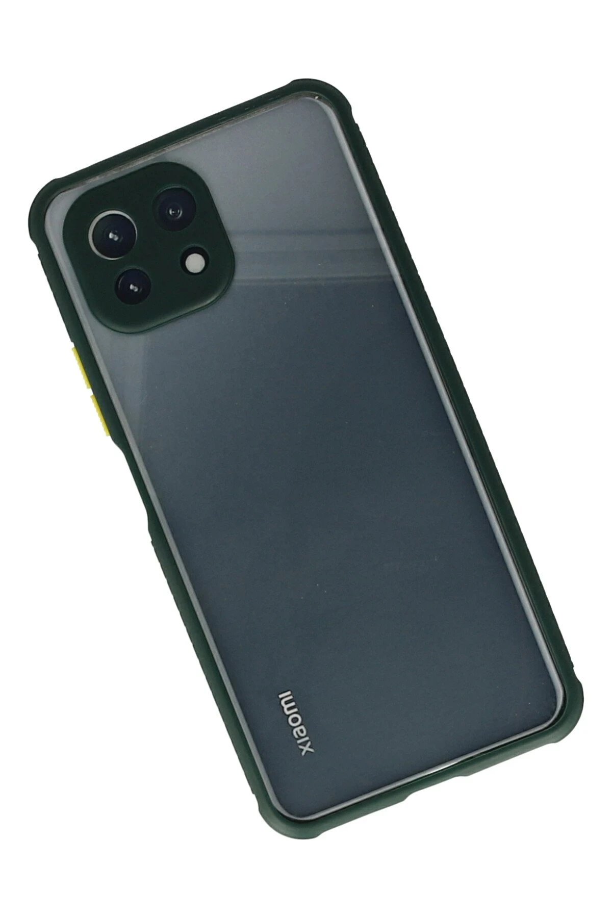 Xiaomi Mİ 11 Lite Kılıf Miami Şeffaf Silikon - Koyu Yeşil-(5796) - Görsel 2