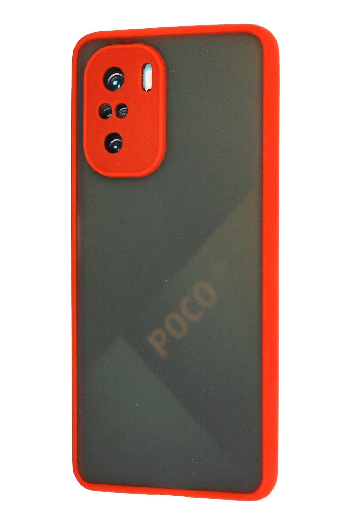 Xiaomi Poco F3 Kılıf Montreal Silikon Kapak - Kırmızı-(5796) - Görsel 2