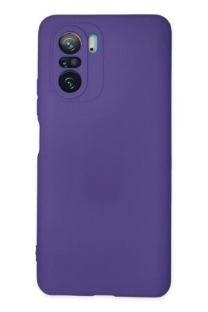 Xiaomi Poco F3 Kılıf Nano içi Kadife Silikon - Mor-(5796)