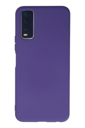Vivo Y11S Kılıf Nano içi Kadife Silikon - Mor-(5796)