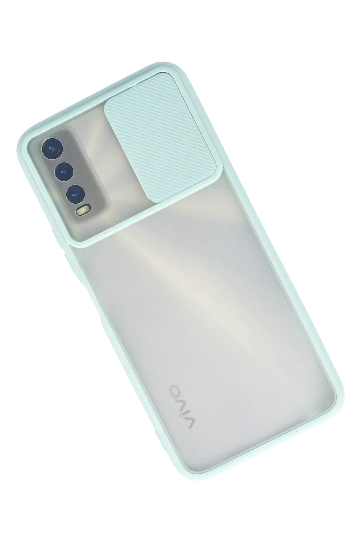 Vivo Y11S Kılıf Palm Buzlu Kamera Sürgülü Silikon uaz-(5796) - Görsel 2