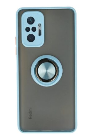 Xiaomi Redmi Note 10 Pro Kılıf Montreal Yüzüklü Silikon Kapak - Buz Mavi-(5796)