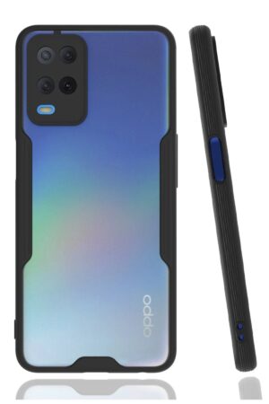 Oppo A54 4G Kılıf Platin Silikon - Siyah-(5796)