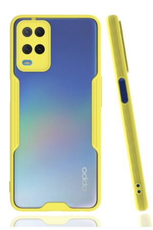 Oppo A54 4G Kılıf Platin Silikon - Sarı-(5796)
