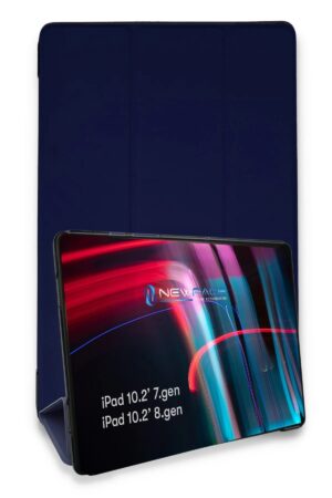 iPad 10.2 (7.nesil) Kılıf Tablet Smart Kılıf - Lacivert-(5796)