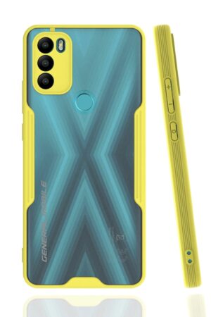 General Mobile GM 21 Plus Kılıf Platin Silikon - Sarı-(5796)