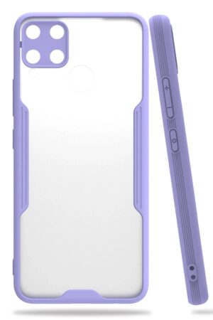 Realme C15 Kılıf Platin Silikon - Lila-(5796)