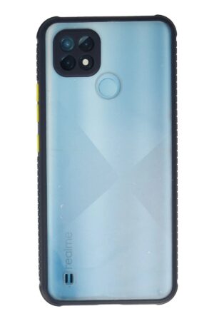Realme C21 Kılıf Miami Şeffaf Silikon - Lacivert-(5796)