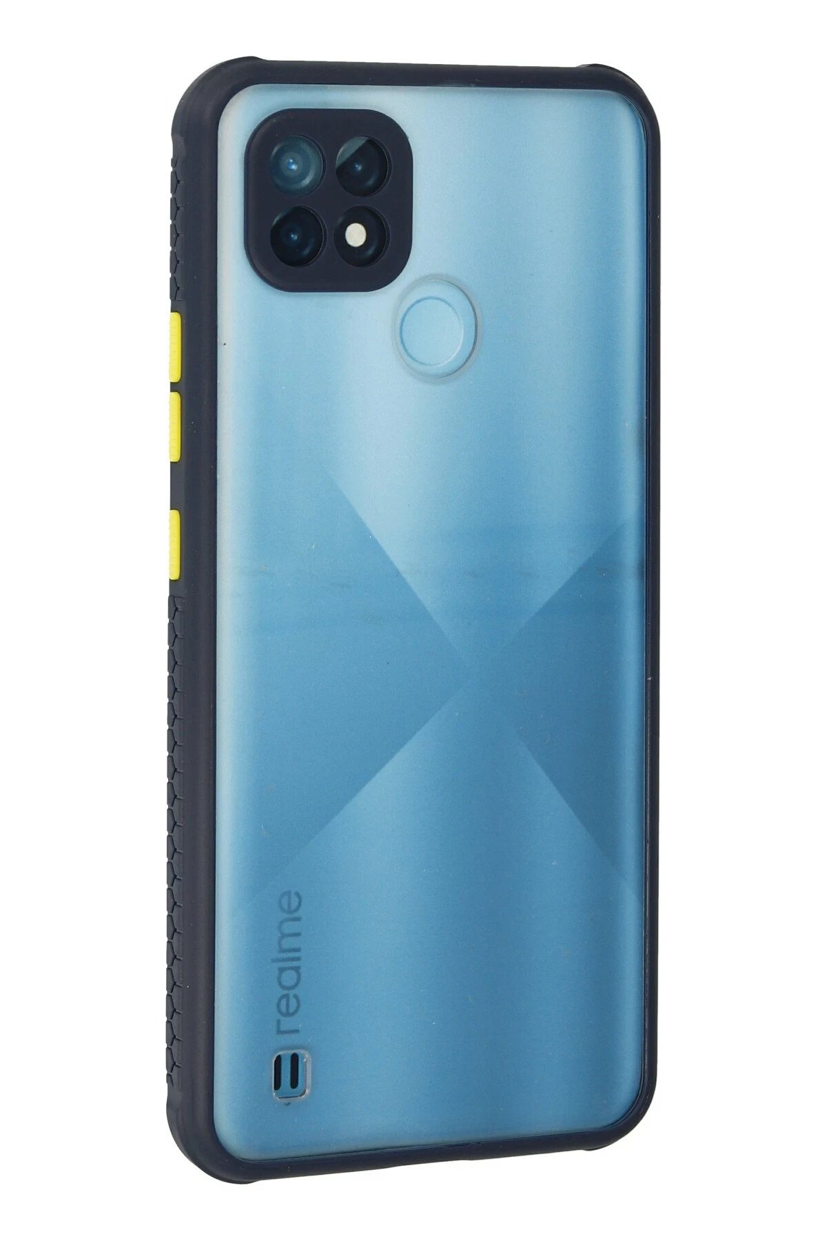 Realme C21 Kılıf Miami Şeffaf Silikon - Lacivert-(5796) - Görsel 3