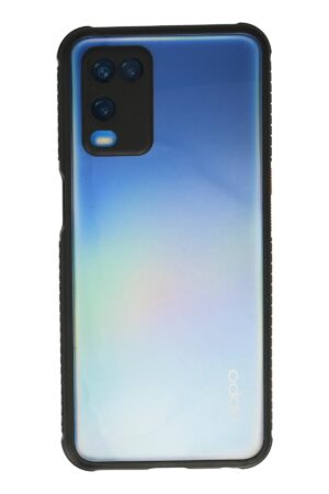 Oppo A54 4G Kılıf Miami Şeffaf Silikon - Siyah-(5796)