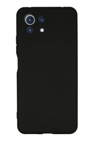 Xiaomi Mİ 11 Lite Kılıf Nano içi Kadife Silikon - Siyah-(5796)