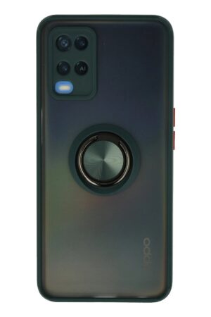 Oppo A54 4G Kılıf Montreal Yüzüklü Silikon Kapak - Yeşil-(5796)