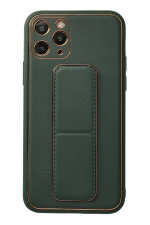 iPhone 11 Pro Kılıf Coco Deri Standlı Kapak - Yeşil-(5796)