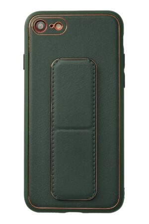 iPhone 7 Kılıf Coco Deri Standlı Kapak - Yeşil-(5796)