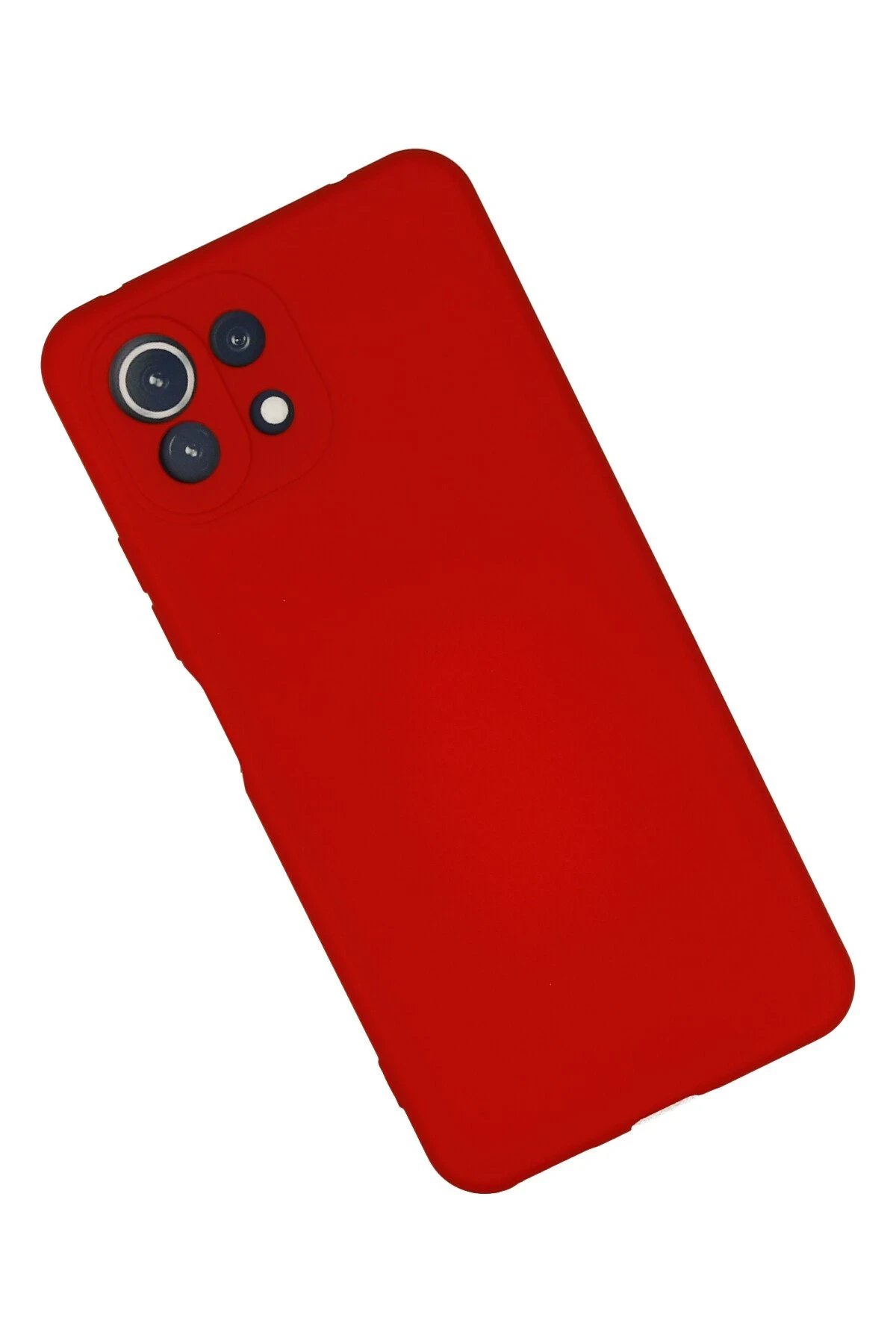 Xiaomi Mİ 11 Lite Kılıf Nano içi Kadife Silikon - Kırmızı-(5796) - Görsel 2