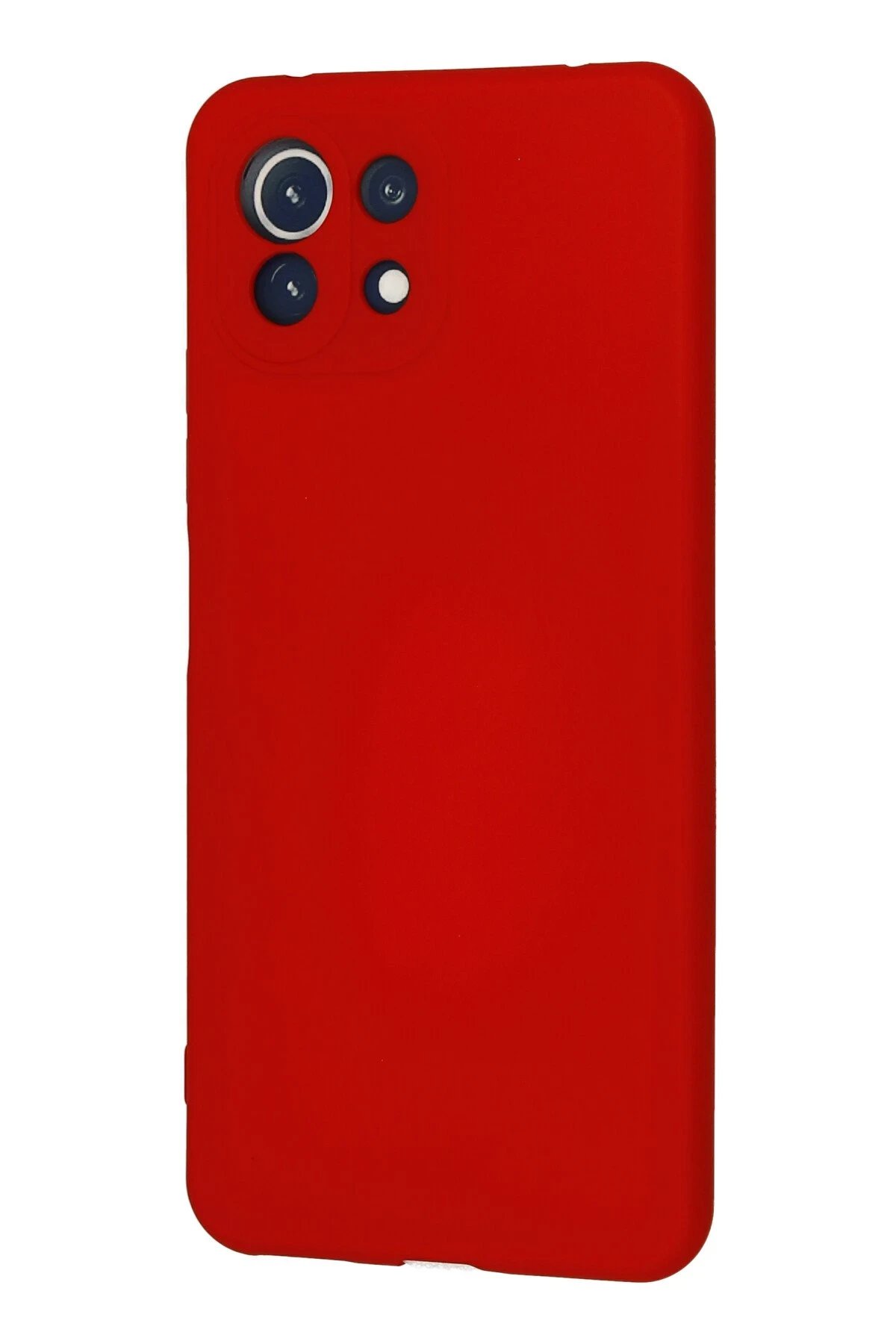 Xiaomi Mİ 11 Lite Kılıf Nano içi Kadife Silikon - Kırmızı-(5796) - Görsel 3