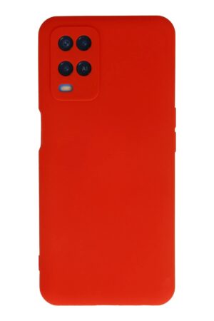 Oppo A54 4G Kılıf Nano içi Kadife Silikon - Kırmızı-(5796)