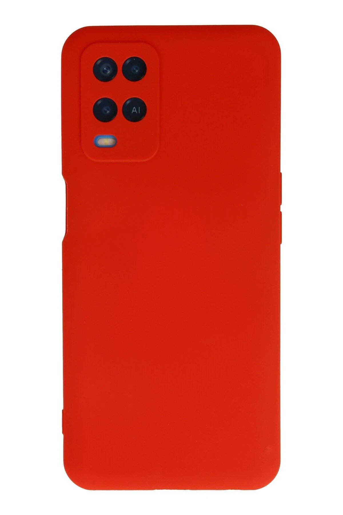 Oppo A54 4G Kılıf Nano içi Kadife Silikon - Kırmızı-(5796)