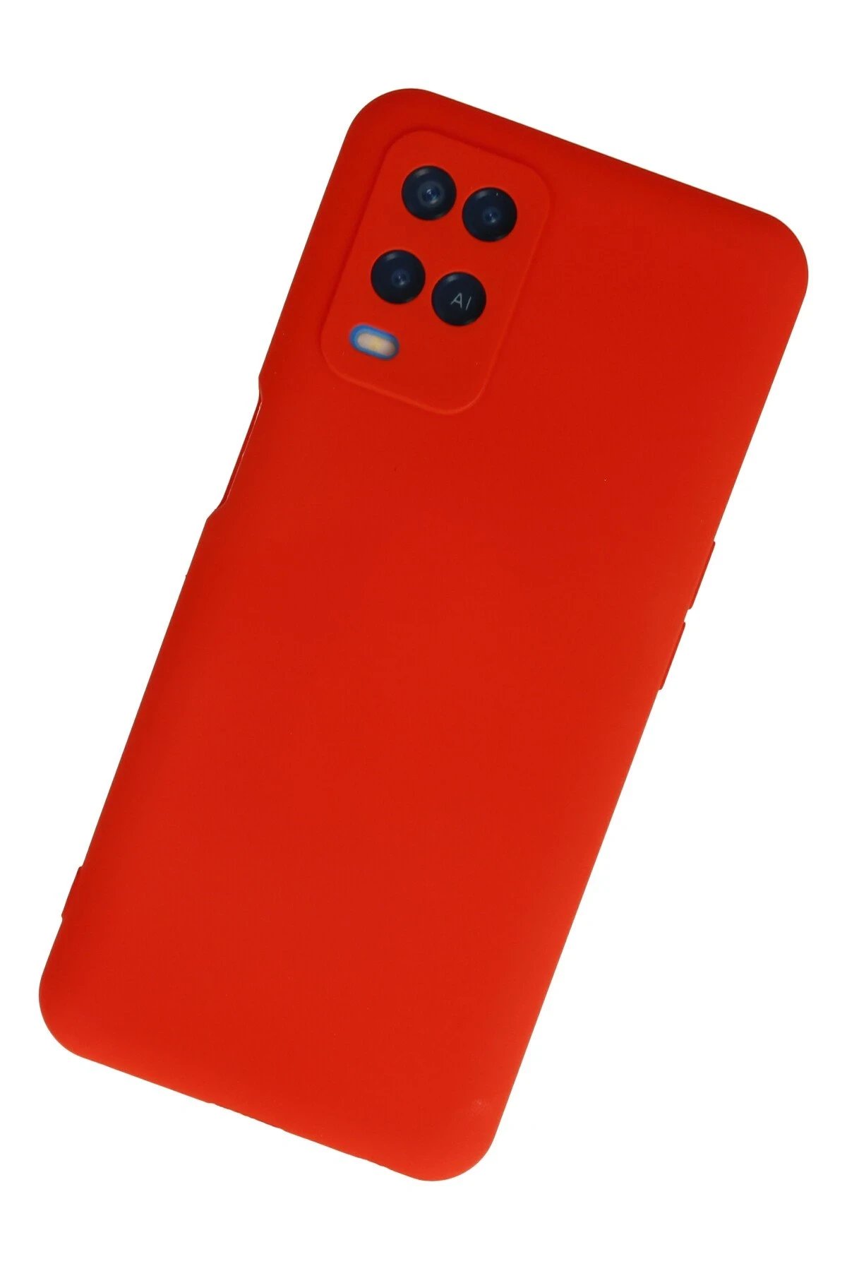 Oppo A54 4G Kılıf Nano içi Kadife Silikon - Kırmızı-(5796) - Görsel 2