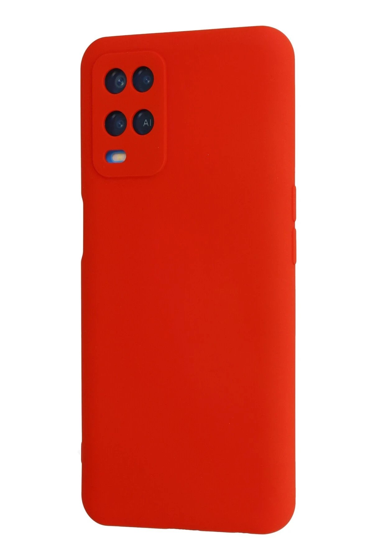 Oppo A54 4G Kılıf Nano içi Kadife Silikon - Kırmızı-(5796) - Görsel 3